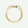 Top View of Yellow Gold LOVE Christian Ring For Women