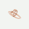Left Oblique View of Rose Gold FAITH Christian Ring For Women