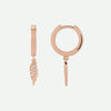 Mixed view of rose gold Angel Wing Christian earrings from Glor-e – elegant jewelry symbolizing divine guidance and grace
