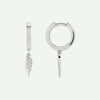 Mixed view of white gold Angel Wing Christian earrings from Glor-e – elegant jewelry symbolizing divine guidance and grace