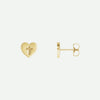 Mixed View of Yellow Gold FOI Christian Earrings For Women