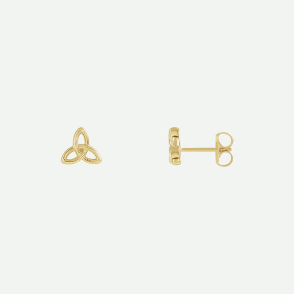 Mixed View Of Yellow Gold HARMONIE Christian Earrings For Women