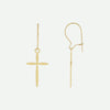 Mixed View Of Yellow Gold UNIQUE Christian Earrings For Women