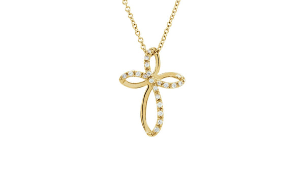 Yellow-Gold-Cross-Christian-Necklace-From-Glor-e