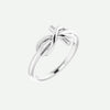 Right Oblique View of Sterling Silver INFINITE LOVE Christian Ring For Women