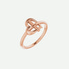 Right Oblique View of Rose Gold FAITH Christian Ring For Women