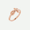 Right Oblique View of Rose Gold INFINITE LOVE Christian Ring For Women