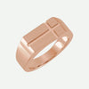 Right Oblique View of Rose Gold INSPIRÉ Christian Ring For Men