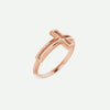 Right Oblique View of Rose Gold PERPÉTUEL Christian Ring For Women