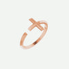 Right Oblique View of Rose Gold PINNACLE Christian Ring For Women