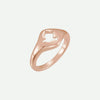 Right Oblique View of Rose Gold PURETÉ Christian Ring For Women