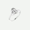 Right Oblique View of Sterling Silver FAITH Christian Ring For Women