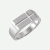 Right Oblique View of Sterling Silver INSPIRÉ Christian Ring For Men