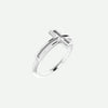 Right Oblique View of Sterling Silver PERPÉTUEL Christian Ring For Women