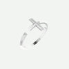 Right Oblique View of Sterling Silver PINNACLE Christian Ring For Women