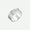 Right Oblique View of Sterling Silver PURE LOVE Christian Ring For Women