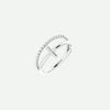 Right Oblique View of Sterling Silver PURPOSED Christian Ring For Women