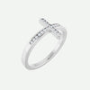 Right Oblique View of Sterling Silver REDEEMED Christian Ring For Women