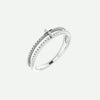 Right Oblique View of White Gold TIMELESS Christian Ring For Women