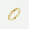 Right Oblique View of Yellow Gold GRACE Christian Ring For Women 1.7 mm