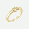 Right Oblique View of Yellow Gold INNOCENCE Christian Ring For Women