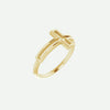 Right Oblique View of Yellow Gold PERPÉTUEL Christian Ring For Women
