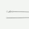 Side View of DOUBLE STRANDED CABLE UNISEX SILVER CHAIN