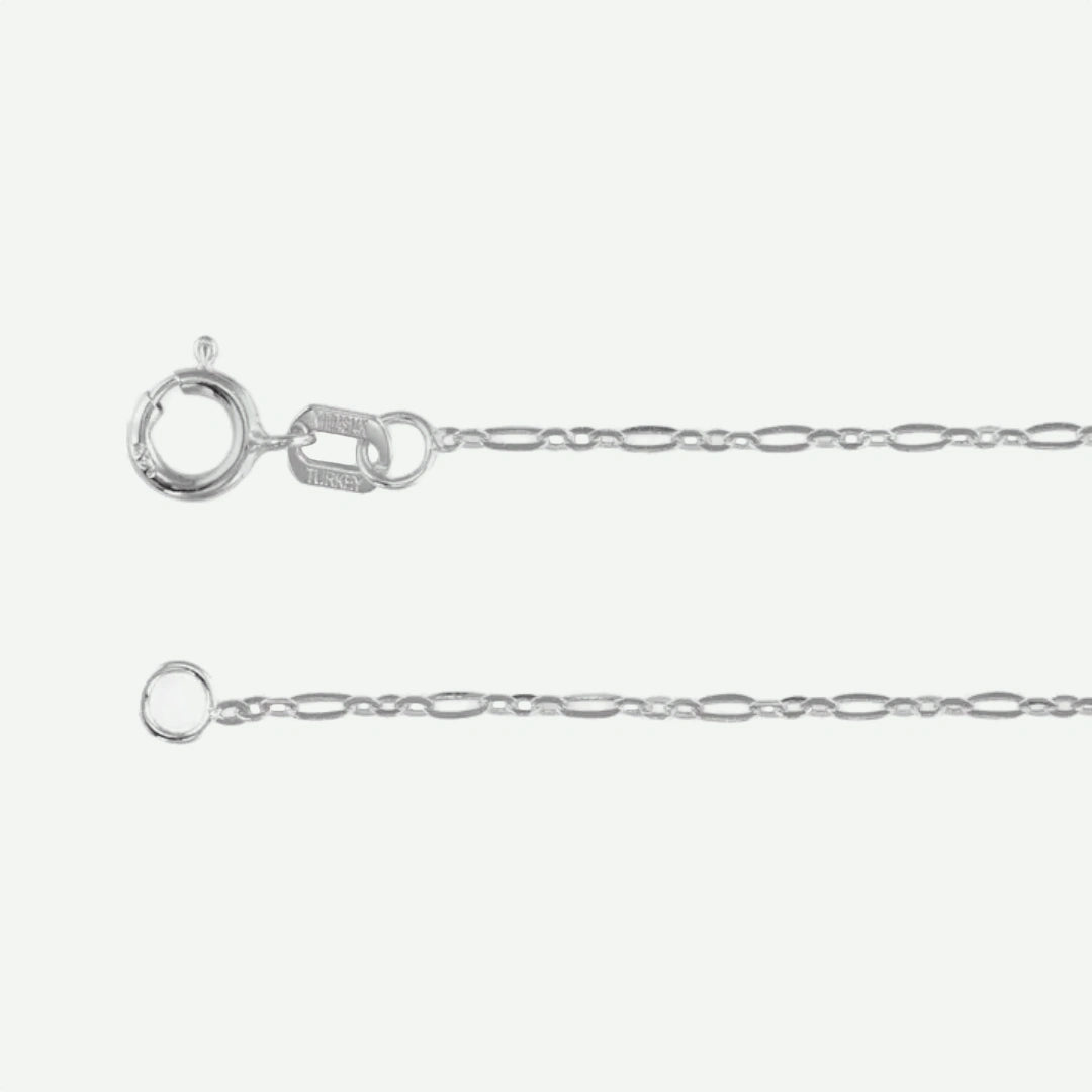 Side view of FIGARO Sterling silver chain 