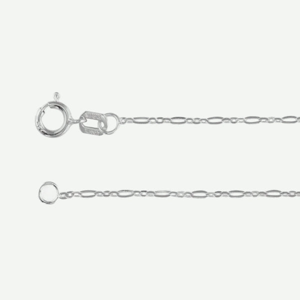 Side view of FIGARO Sterling silver chain 