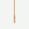 Side View of Rose Gold FAITHFULLY Christian Necklace For Women