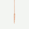 Side View of Rose Gold LOVED Christian Necklace for Women