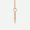 Side View of Rose Gold PIERCED Christian Necklace For Women