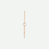 Side view of rose gold PIERCED ‘E’ Christian necklace from Glor-e – radiant women’s jewelry symbolizing love and enduring faith