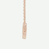 Side View of Rose Gold PRAY Christian Necklace For Women