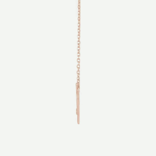 Side View of Rose Gold TRUE LOVE Christian Necklace for Women