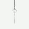 Side View of White Gold ICHTUS Christian Necklace For Women