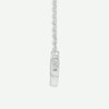 Side View of White Gold PRAY Christian Necklace For Women