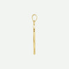 Side view of yellow gold Ichthys Christian pendant for women – elegant fish symbol in profile