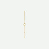 Side view of yellow gold PIERCED ‘E’ Christian necklace from Glor-e – graceful women’s jewelry reflecting faith and devotion