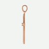 Side View of 2 mm Rose Gold DÉLIVRÉE Christian Pendant For Women