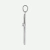 Side View of 2 mm White Gold DÉLIVRÉE Christian Pendant For Women