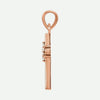 Side View of Rose Gold FAITHFUL Christian Pendant For Women 1.3