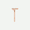 Side View of Rose Gold FAITH Christian Ring For Women
