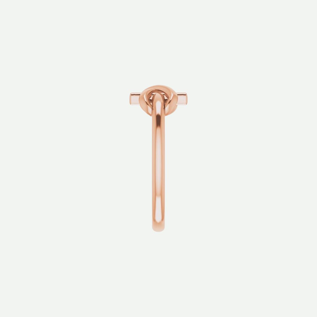 Side View of Rose Gold INFINITE LOVE Christian Ring For Women