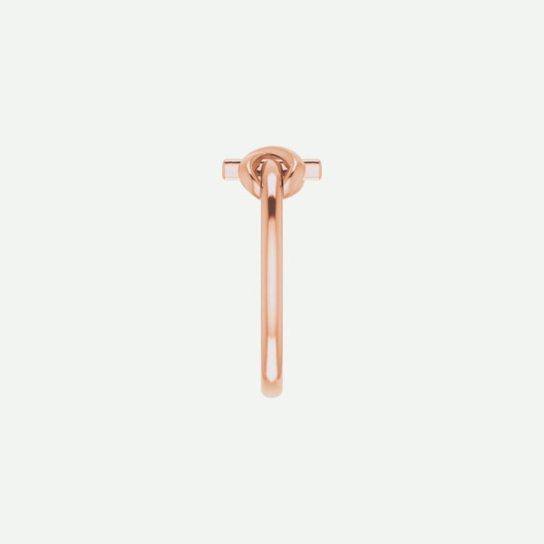Side View of Rose Gold INFINITE LOVE Christian Ring For Women