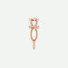 Side View of Rose Gold PERFECT LOVE Christian Ring For Women