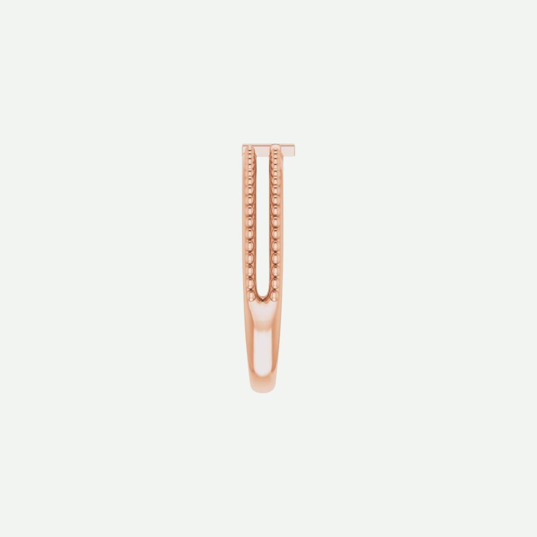 Side View of Rose Gold TIMELESS Christian Ring For Women
