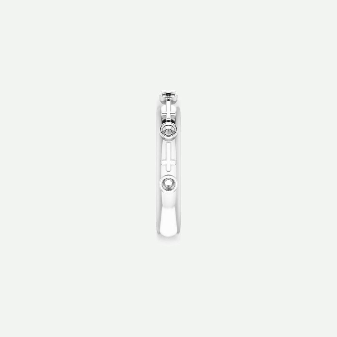 Side View of Sterling Silver GRACE Christian Ring For Women 1.7 mm