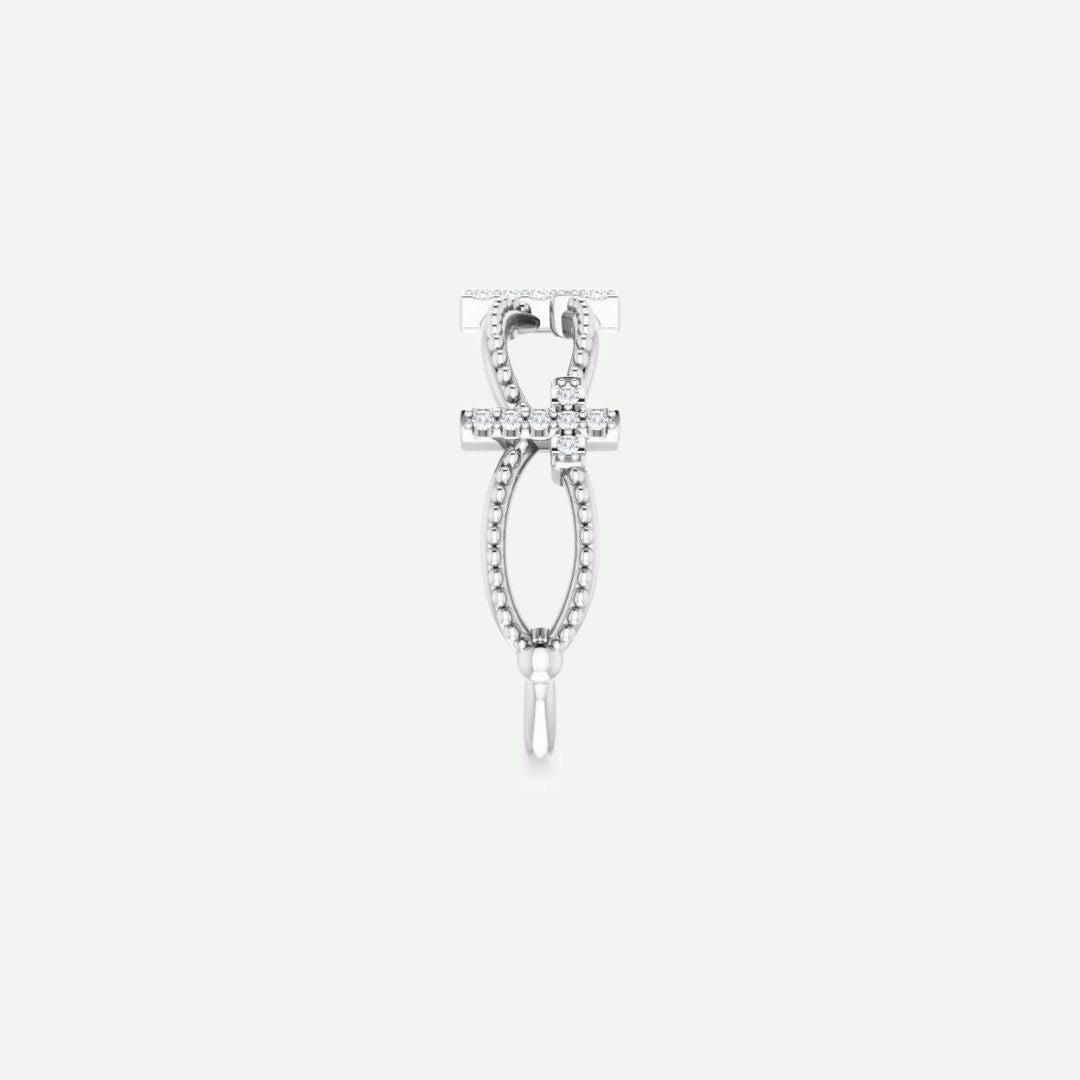 Side View of Sterling Silver PERFECT LOVE Christian Ring For Women