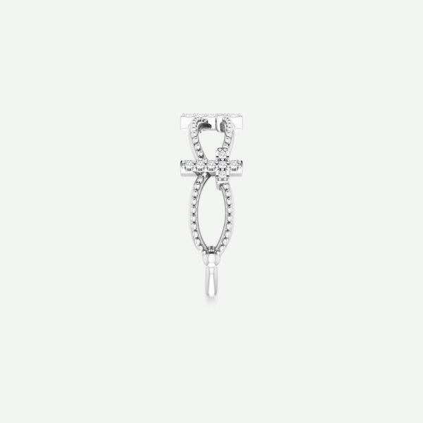 Side View of Sterling Silver PERFECT LOVE Christian Ring For Women